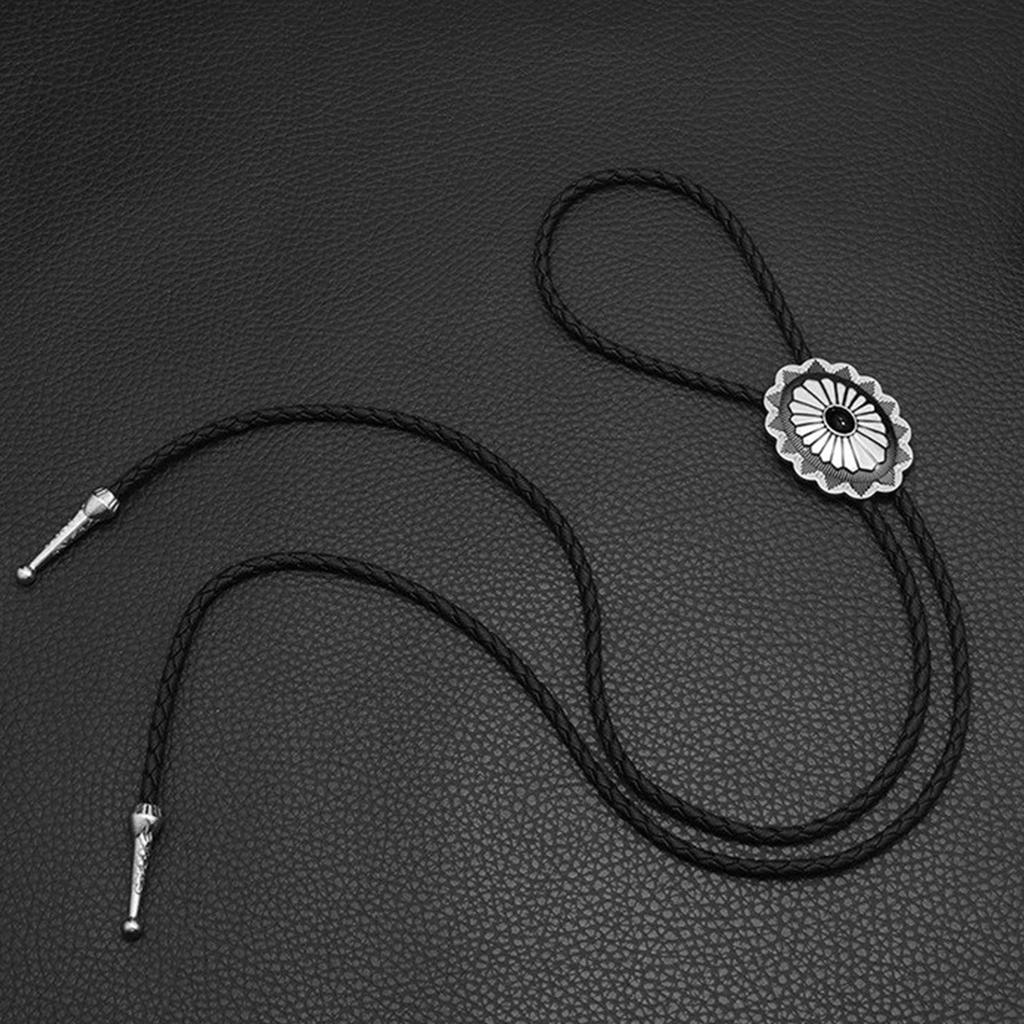 Elegant Bolo Tie with Engraved Pendant Cowboy Celts Necktie Western Necklace Cool Bola Tie Western Cowboy Costume