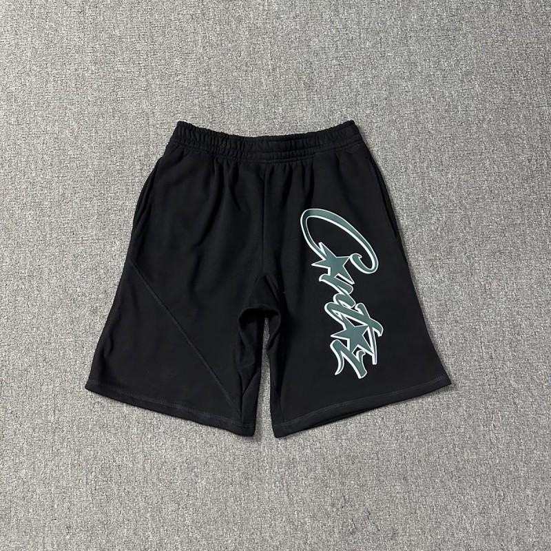 Corteiz Streetwear Short Pants Men Women Alcatraz Ship Print Loose Fit Cotton Shorts