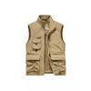 Four Seasons Men's Vest Thin Sleeveless Stand-Up Collar Multi-Pocket Quick-Drying Vest Large Size Vest