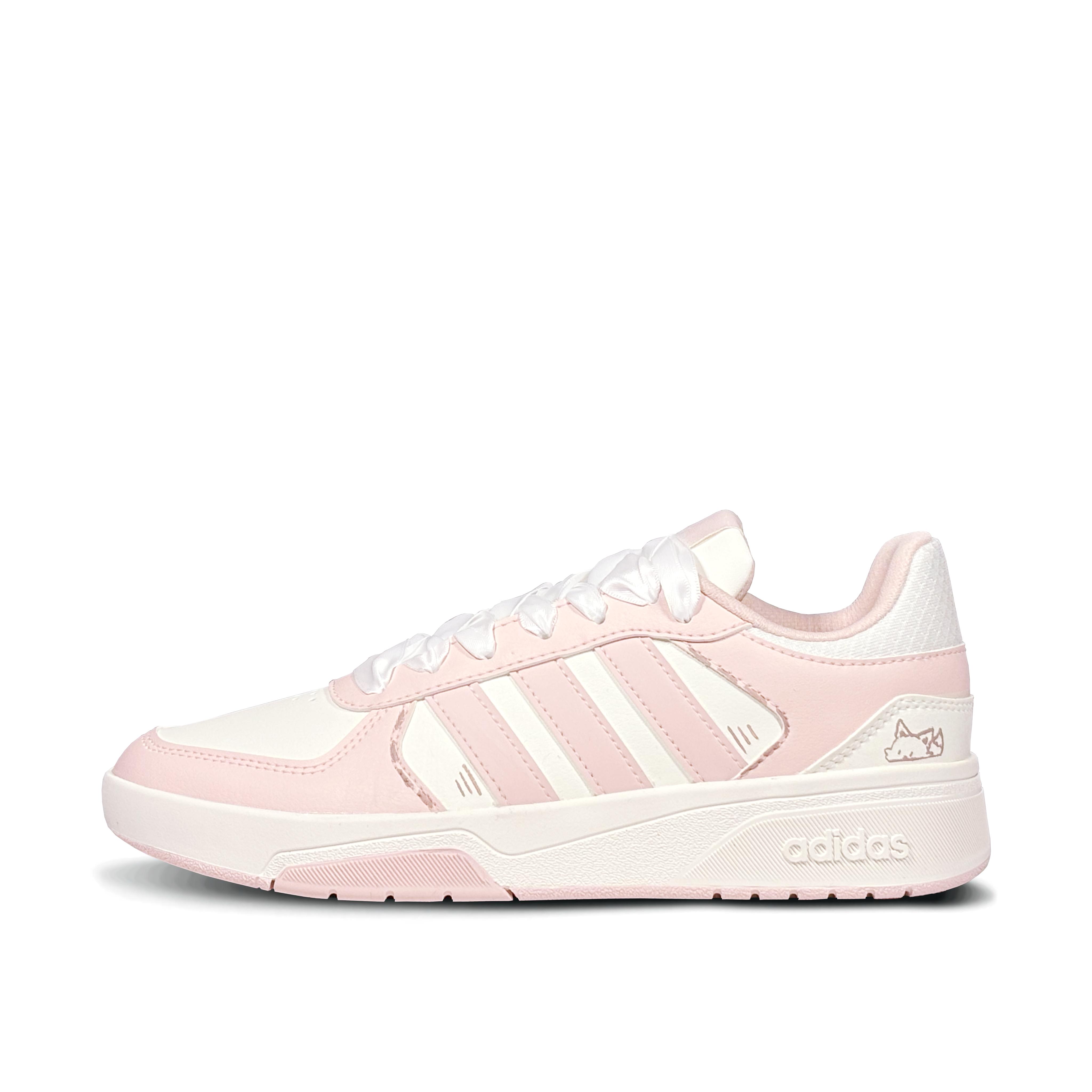 

Adidas COURTBEAT Soft Cute Fox Low top Skateboard Shoes Unisex Pink White KI6785(Team-814) 36⅔