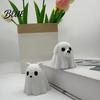 Stable Halloween Figurine 3D Printed Ghost Dog/Cat Ornaments Knitted Texture Animal Figure Decorations