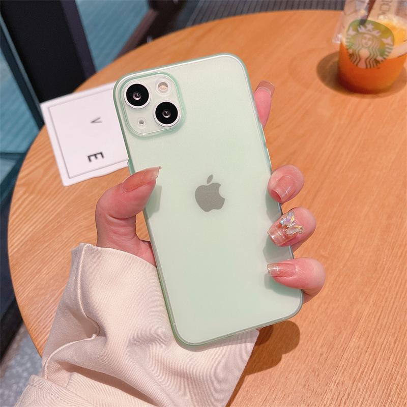 Applicable To IPhone16Pro Ultra-thin Matte Phone Case Golden Apple 15 Heat Dissipation and Semen Hole 14 Skin Feeling Protective Case