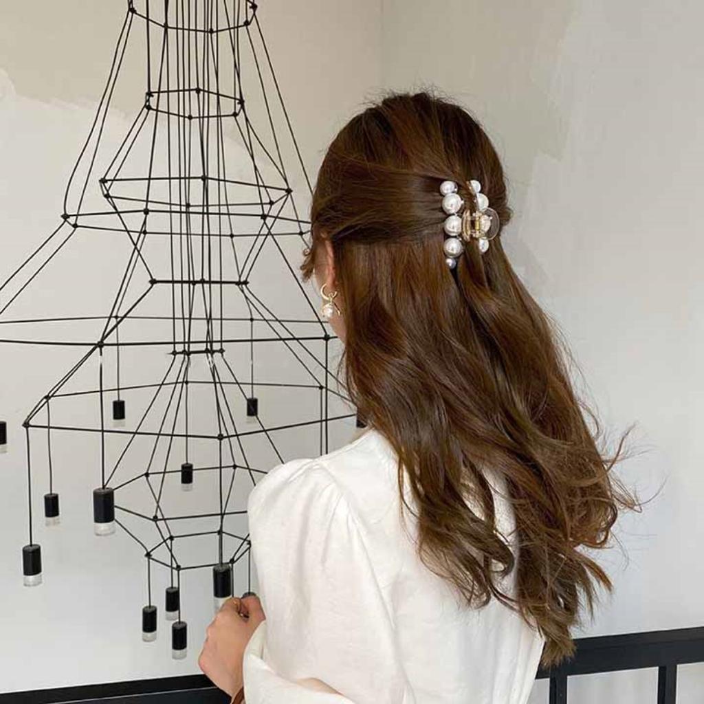 1 Pcs Fashion Minimalist Small Artificial Pearl Hair Claws For Women Girls Party Hair Accessories