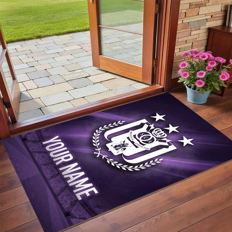 Crystal Velvet Rug Custom Name Text, Soft Non Slip Floor Mat Home DecorAnderlecht FC