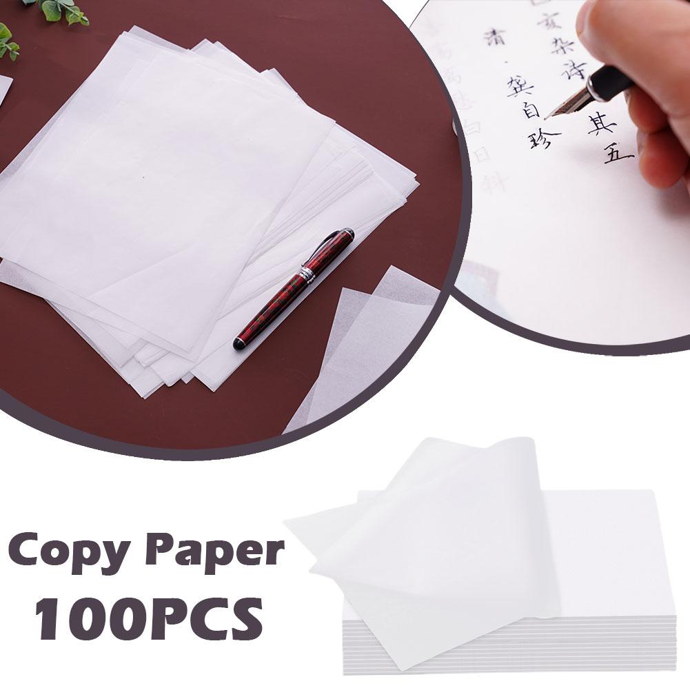 100 sheet/set Translucent Tracing Paper Writing Copying Paper Sheet Stationery Scrapbook Calligraphy Drawing 27*19cm Drawin C8W8