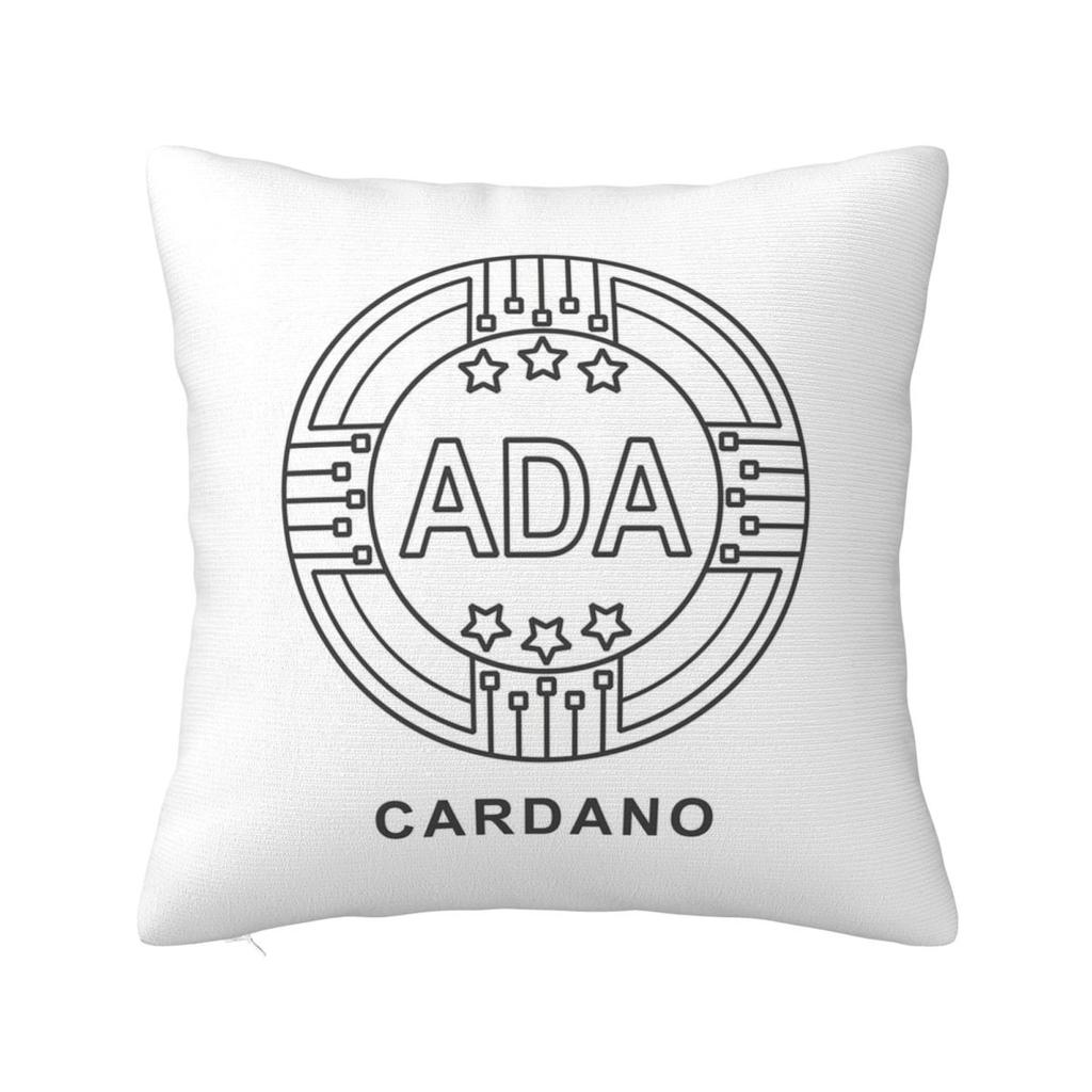 ADA Crypto Coin Heartbeat For Cardano Square Pillowcase Cushion Cover Pillow Case Throw Pillow Cover for Home Sofa Living Room