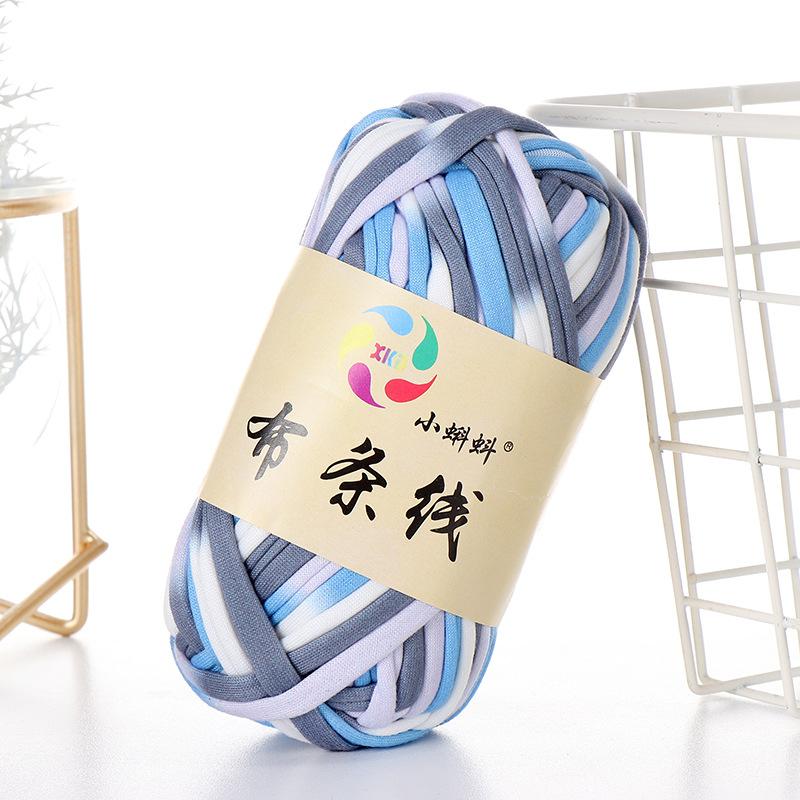 Needlework Knitting Crochet Yarn Printed Fabric Strips Line Colorful Segment Dyed Fabric Strips Line Handmade Diy Knitting Yarn Ball