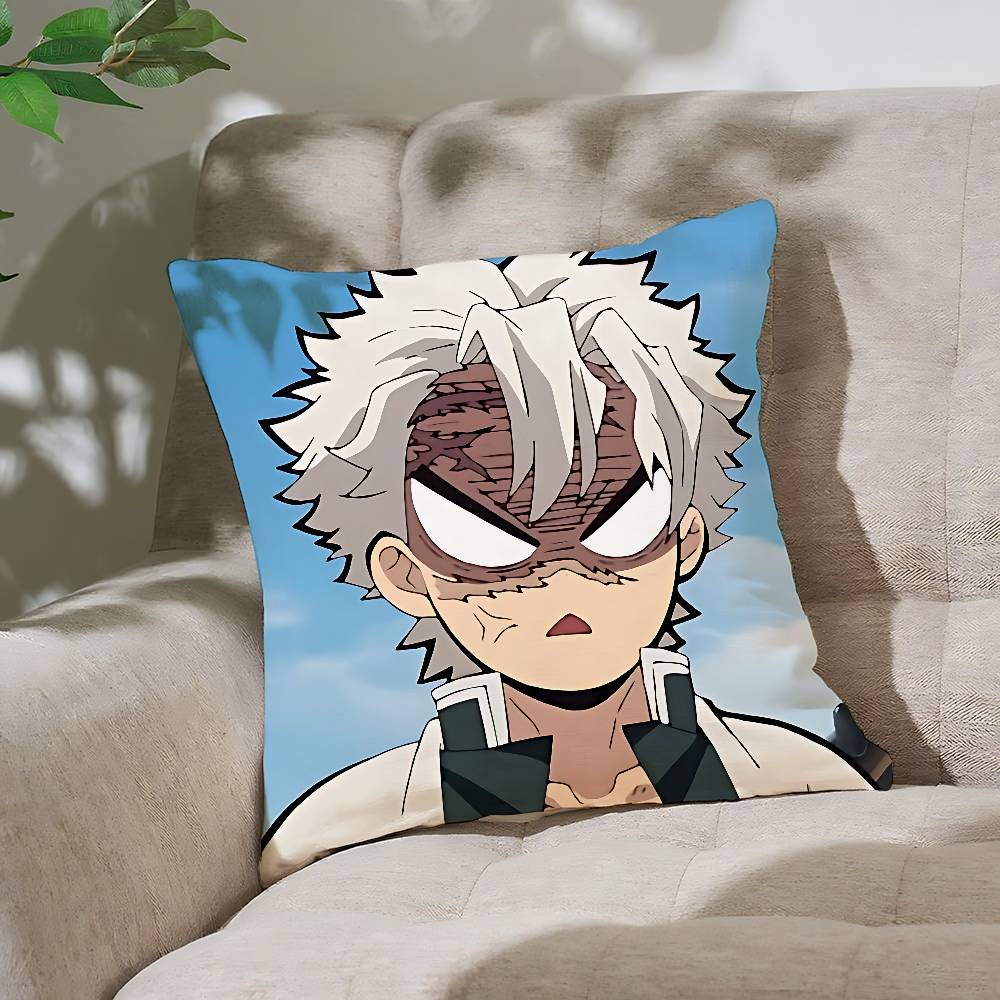 

Anime S-Shinazugawa Sanemi Pillow Case Cushion Cover Soft Cute Throw Pillow Case For Car Sofa Pillowcase Polyester With Zipper 16x16Inch