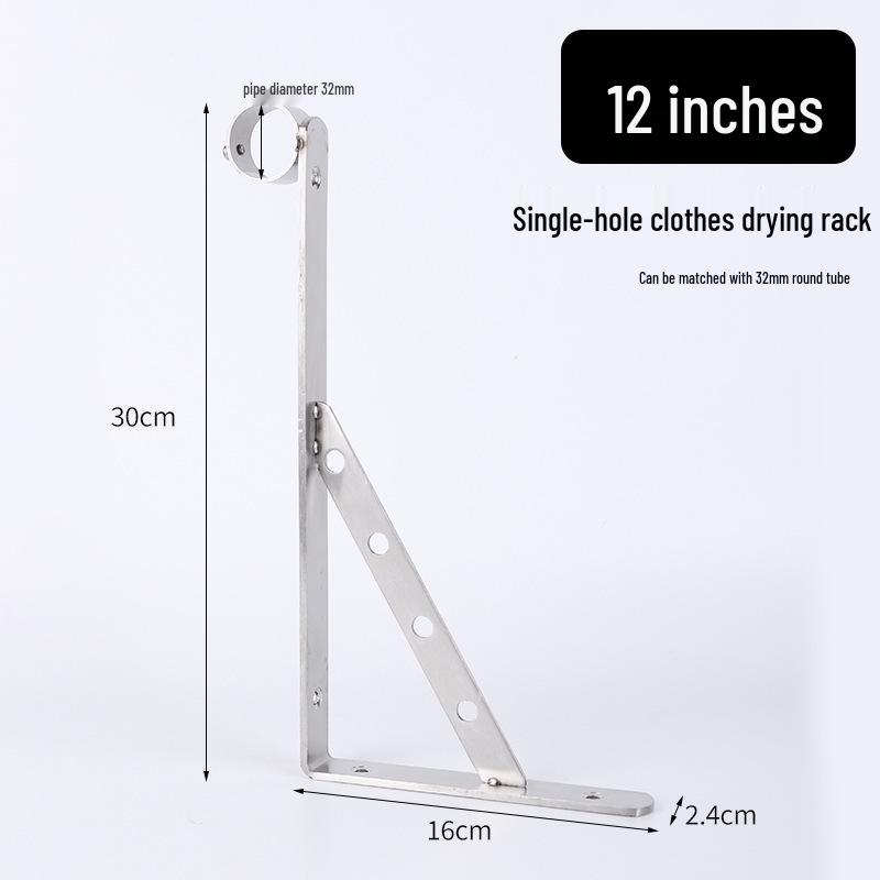 Stainless Steel Triangle Bracket Wall-Mounted Clothes Drying Rack for Balcony