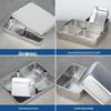 Scatola porta condimenti Ming Chuxing in acciaio inossidabile stile giapponese con coperchio