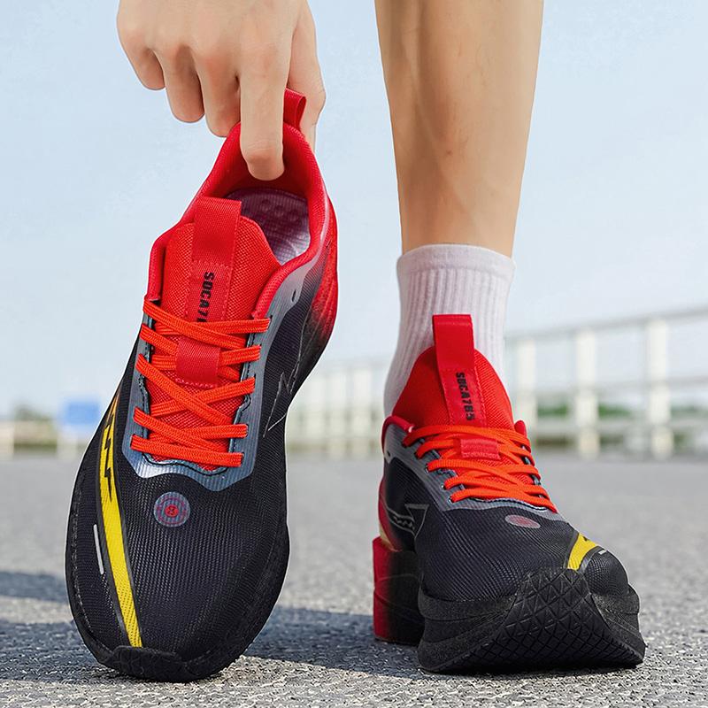 Koşu Ayakkabıları Karbon Plaka Özel Maraton Erkek Spor Dış Mekan Nefes Alabilir Hafif Kadın Rahat Atletik Kaymaz Günlük Spor Ayakkabı