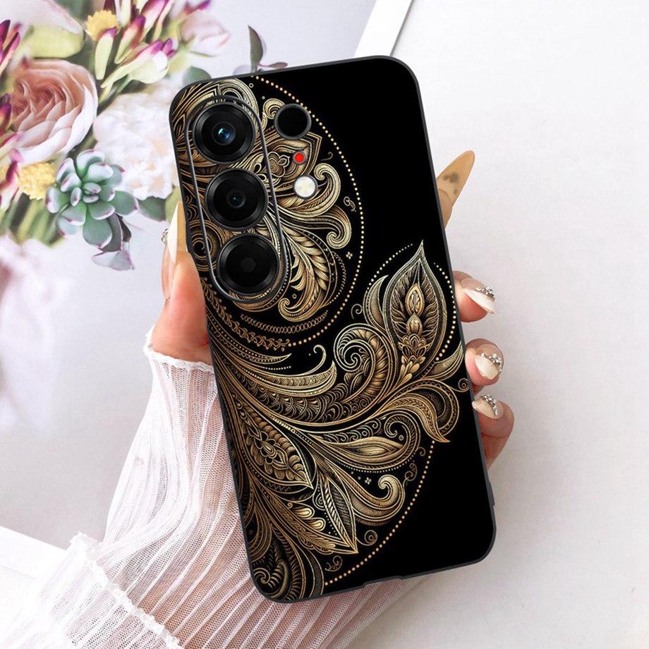 Flower Cartoon Fashion Design Phone Case For Tecno Camon 50 4G CN5 Camon50 Funda Soft Lisquid Silicone Shockproof Back Cover