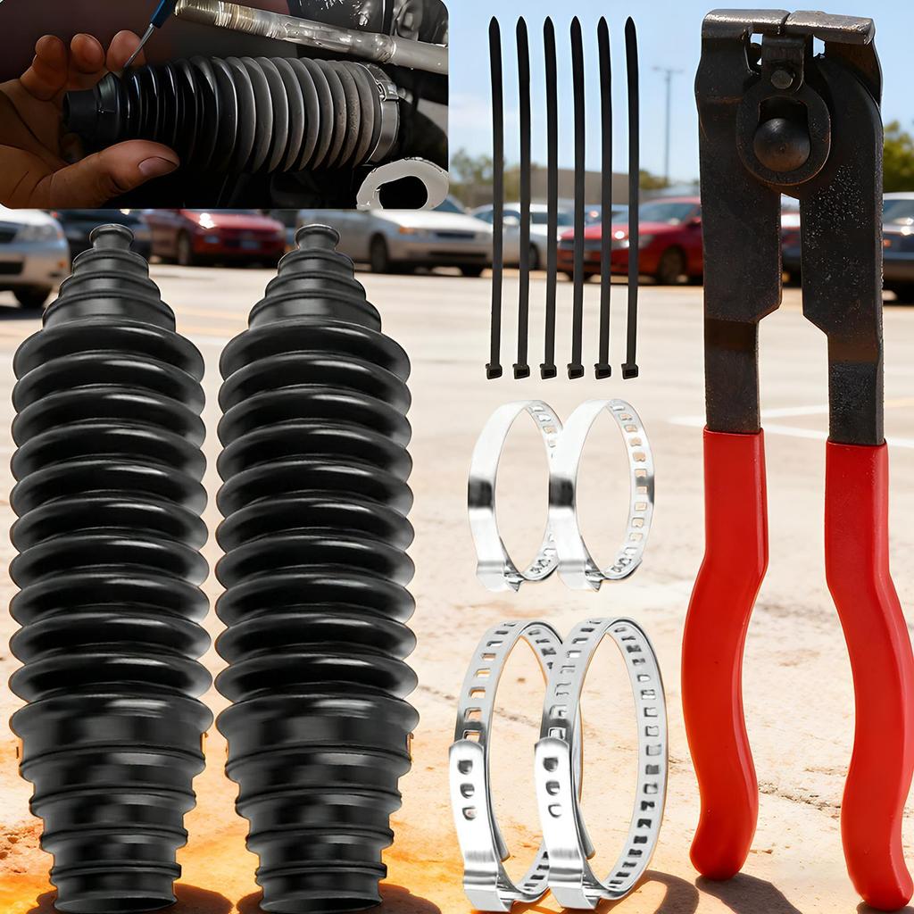 Steering Rack And Tie Rod Boots 2 Pieces Dustproof Universal Auto Supplies Steering Rack Boot For SUV RV Vehicle Winter Cold