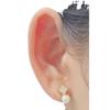 Chic Celebrity Style Four-Leaf Clover Earrings: Trendy White Dangle with Retro Pearl and Niche Design for Women