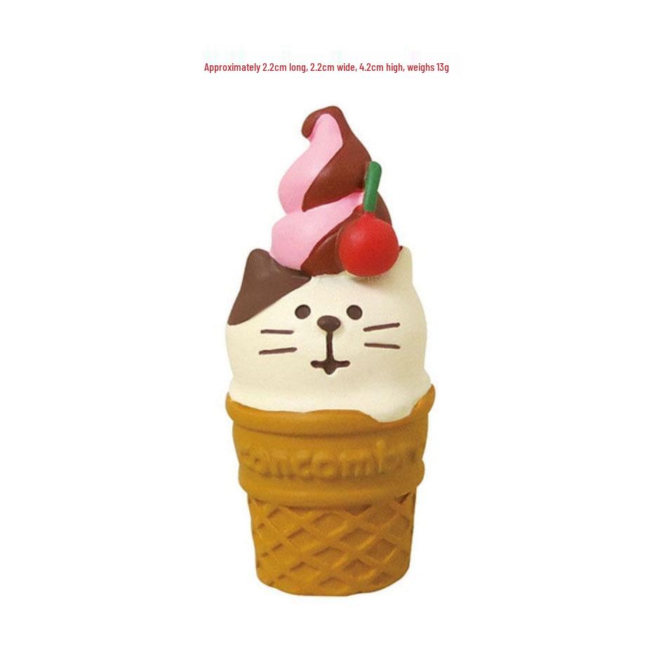 

Creative Japanese Cat Ice Cream Resin Desk Ornament