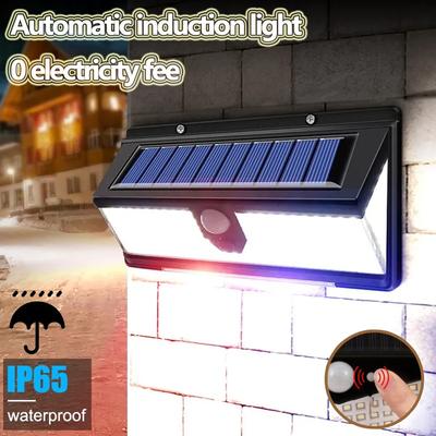 190led Solar Wall Lamp Outdoor Lighting Wiring Free LED4 Modes Creative Wall Courtyard Lamp Waterproof Human Sensing Street Lamp