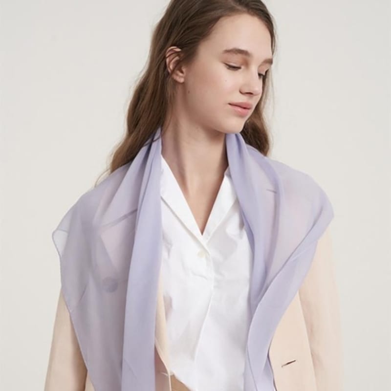 

BB’DE SOLI’DE Solid chiffon silk scarf purple purple