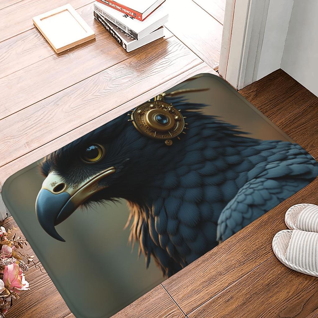 1PC Dew-Kissed Rose Kitchen Rug Non-Slip Door Mat Pop Design Bathroom Rug Bath Mat Carpet for Home Sink Laundry Ecoreeree