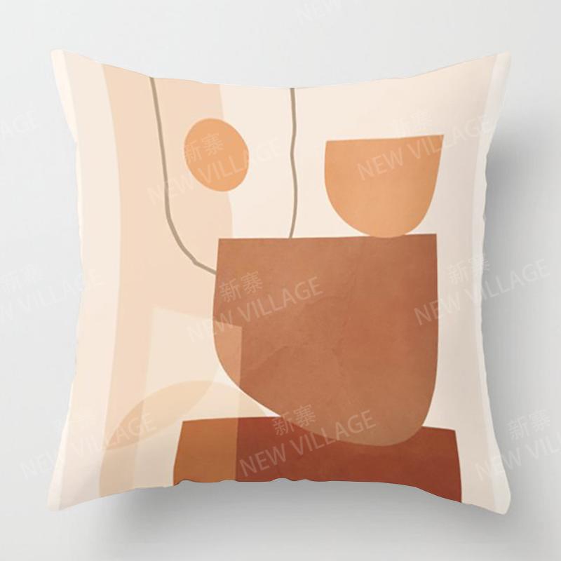 Nordic Modern Luxury Home Decor Autumn Pillowcase Sofa Cushion Cover 45X45Cm 45*45 50X50 60X60Cm 40X40 35X35 Abstract Geometric