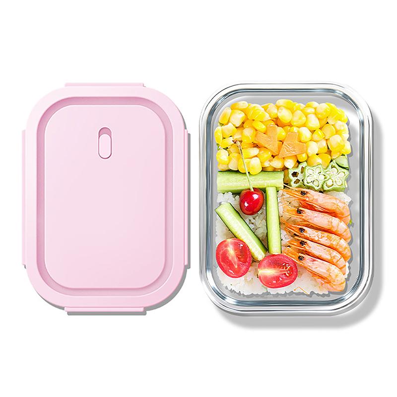 1/2/3 Fack Förtjockad Läckagesäker Mikrovågsugnssäker Matlåda Hög Borosilikatglas Bento-låda Med Lock Lufttäta Matlådor