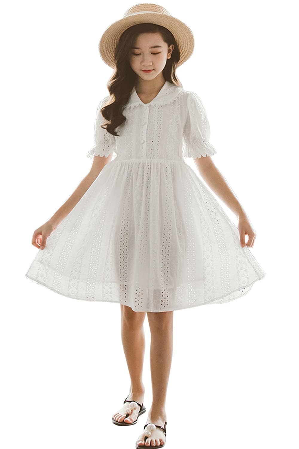 

White Shirt Short Sleeve Blouse Perfect for Entrance and with a and Puff Size 130 Biei-ya Children s Dress, Dress, Ceremonies, Graduations, белый