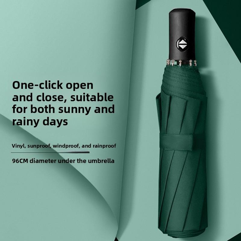 Modern Minimalist Automatic Folding Umbrella Windproof Rainproof For Adults