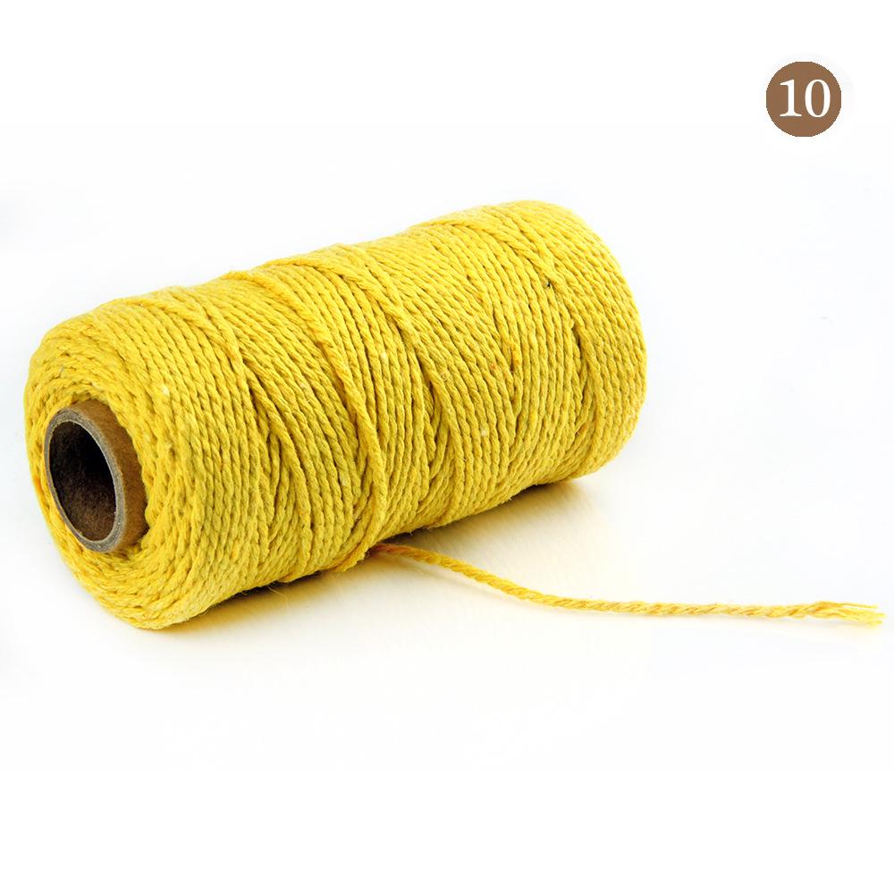 2mm Two-Strand Cotton Rope, 3mm Colored Braided Rope, for Binding, Decoration, and Hanging Tags