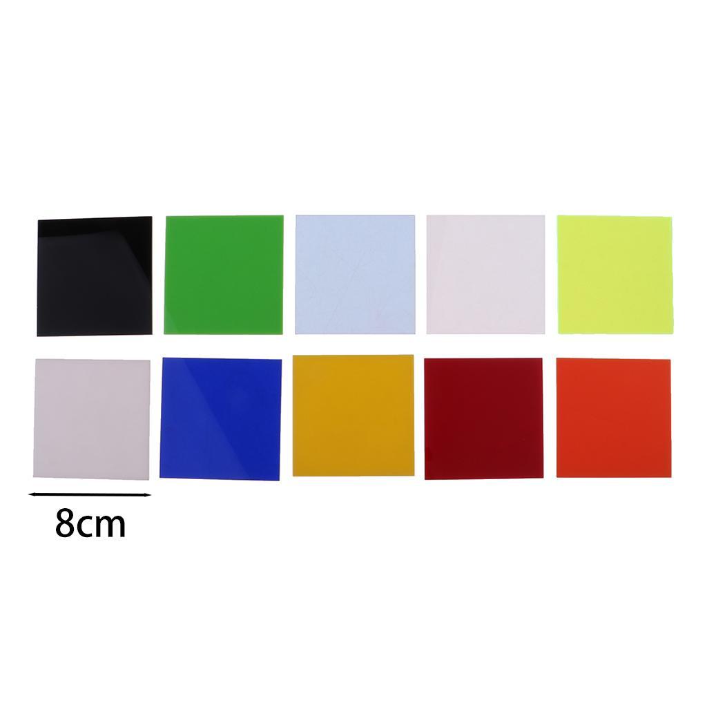 8x8 Pieces Acrylic Boards with Various Color Table Model DIY Materials Home Wall Decoration Supplies