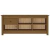 VidaXL Shoe Cabinet Honey Brown 110x38x45.5 Cm Solid Pine Wood 814597