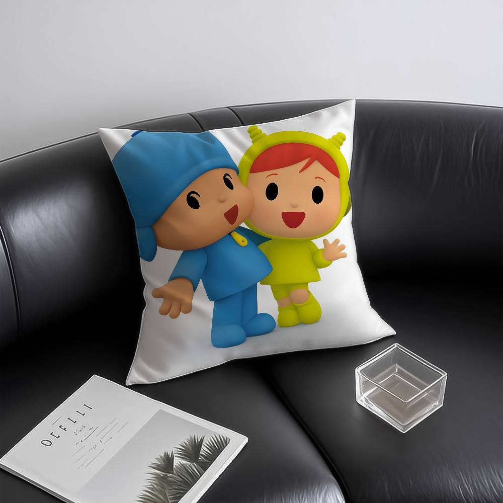 Милая наволочка B-Boy-Girl-P-Pocoyo Защита от пылевых клещей Невидимая молния Диван-кровать 20x20Inch