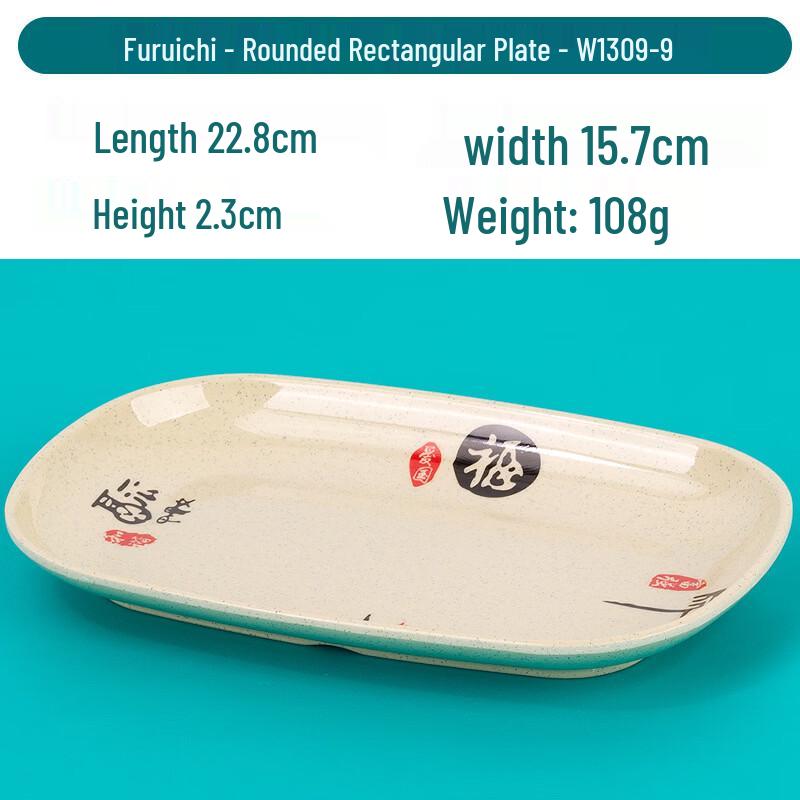 Haddon Melamine Rectangular Rice Noodle Plates