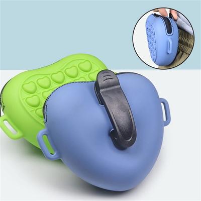 Geantă din silicon pentru hrană pentru câini, model de dragoste, geantă portabilă pentru talie, hrănitor în aer liber pentru dresajul câinilor, hrănire pentru mers, provizii pentru sac de gustare