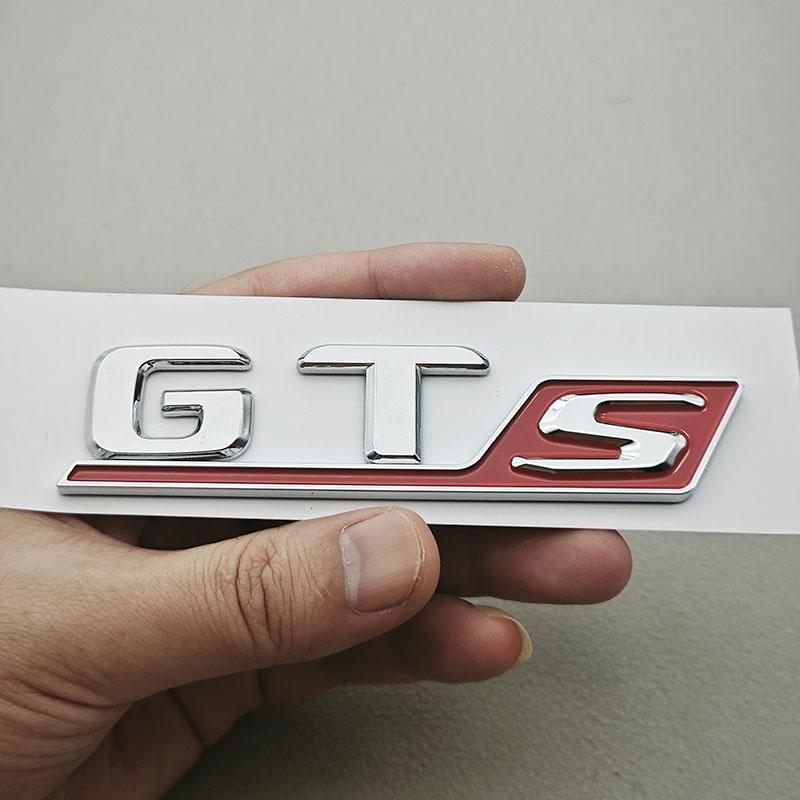 Logo GTS Car Letters Rear Trunk Badge Emblem Sticker Decals For Mercedes Benz AMG GT GTS C190 Tail Marking Exterior Accessories