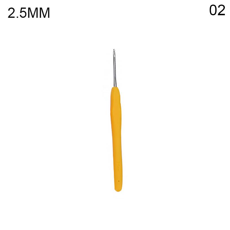 

1 шт. 2-8 мм резиновая ручка крючки иглы вязать пряжа для рукоделия швейные инструменты вязальные спицы 02-2.5MM-1PC