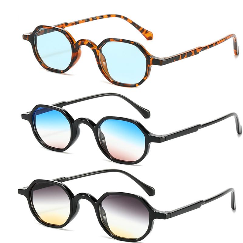 Men Women Fashion Small Oval Sun Glasses Trendy Stylish Eye Protection Sun Glasses Classic Outdoor UV400 Shades Eyewear