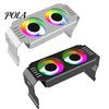 Computer RAM Heatsink Dual Cooling Fans 13.5 CFM ARGB Aura Sync PWM Temperature Reeplament Control DDR4/5 Desktop PC Memory Module Aluminum