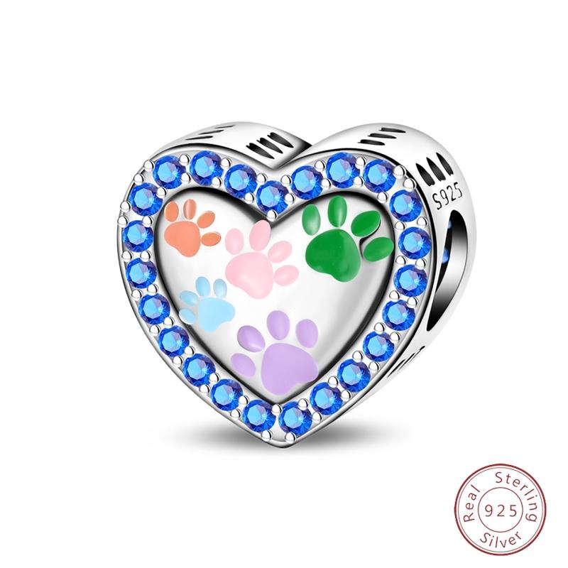 S925 Silver Birthday Bear Lucky Cat Elephant Family Firefly Charms Beads Fit 3mm Bracelets DIY Fine Jewelry