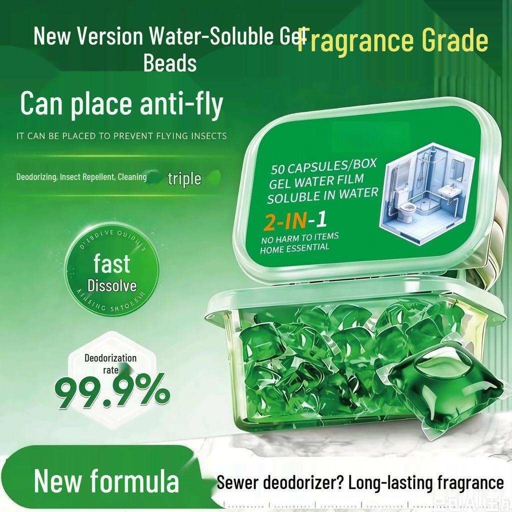 Perle in Gel Deodoranti per Fognature: Soluzione Anti-Odore per WC, Scarico a Pavimento e Tubi, Gel Rimuovi Odori per la Casa