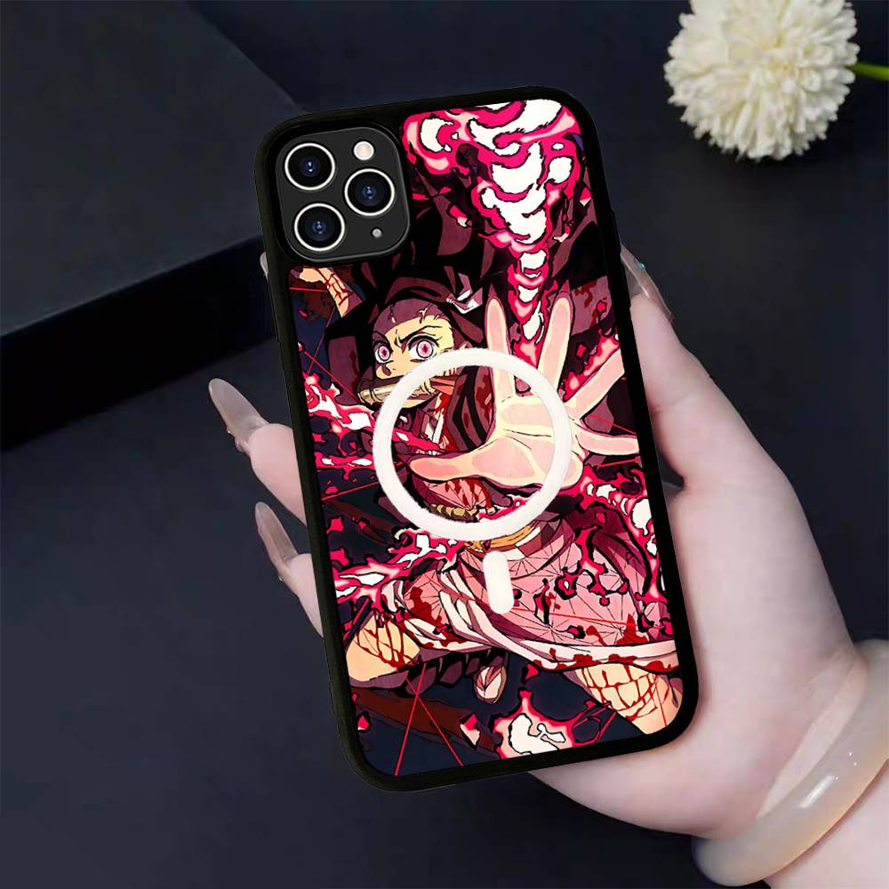 Demon Slayer Kamado Nezuko For Magesafe Magnetic Wireless Phone Case For IPhone 17 Pro Max Air 13 12 Mini 16 15 14 11