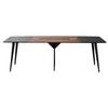Conference Table, 2400 Mm Boat Shaped Office Meeting Table for 10 Person, Modern Large Boat Meeting Desk with Metal Legs, for Office, Boardroom,