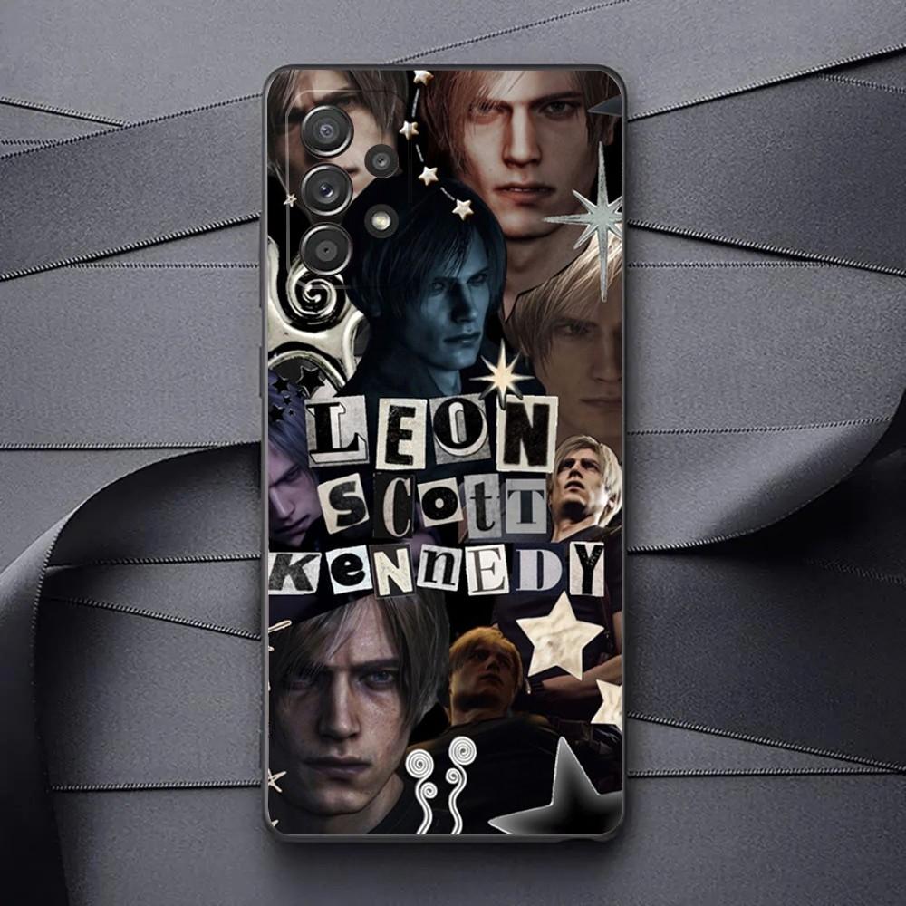 Leon R-Resident Kennedy E-Evil 4 Phone Case For Samsung Galaxy A13,A21s,A22,A31,A32,A52,A53,A71,A80,A91 Soft Black Phone Cover