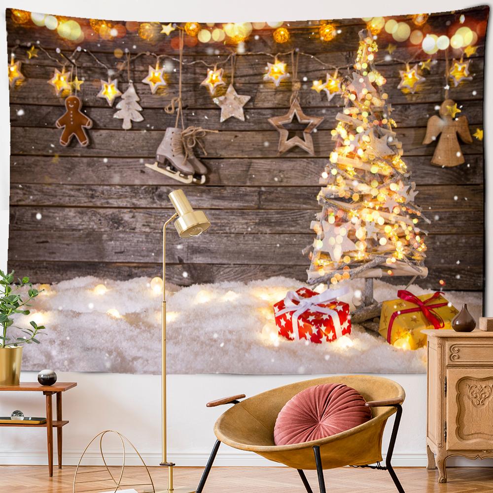 2021 Vánoční stromeček Tapiserie Tapiserie Nástěnné pozadí Látková dekorace Polyester Home Room Wall Decor