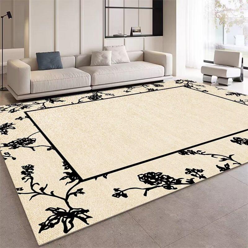 French Living Room Carpet Leave-In Waterproof Sand Coffee Table Blanket Dirt-Resistant And Easy To Take Care Of Non-Slip Floor Mat Bedroom Bedside