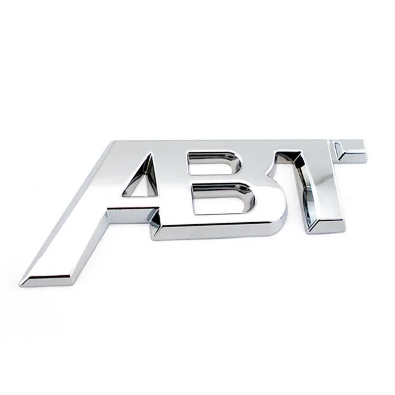 3D Metal ABT Logo Front Grill Side Fender Badge Rear Trunk Boat Emblem Car Sticker For VW A3 A4 A5 A6 A7 A8 Q3 Q7 Q7 TT RS