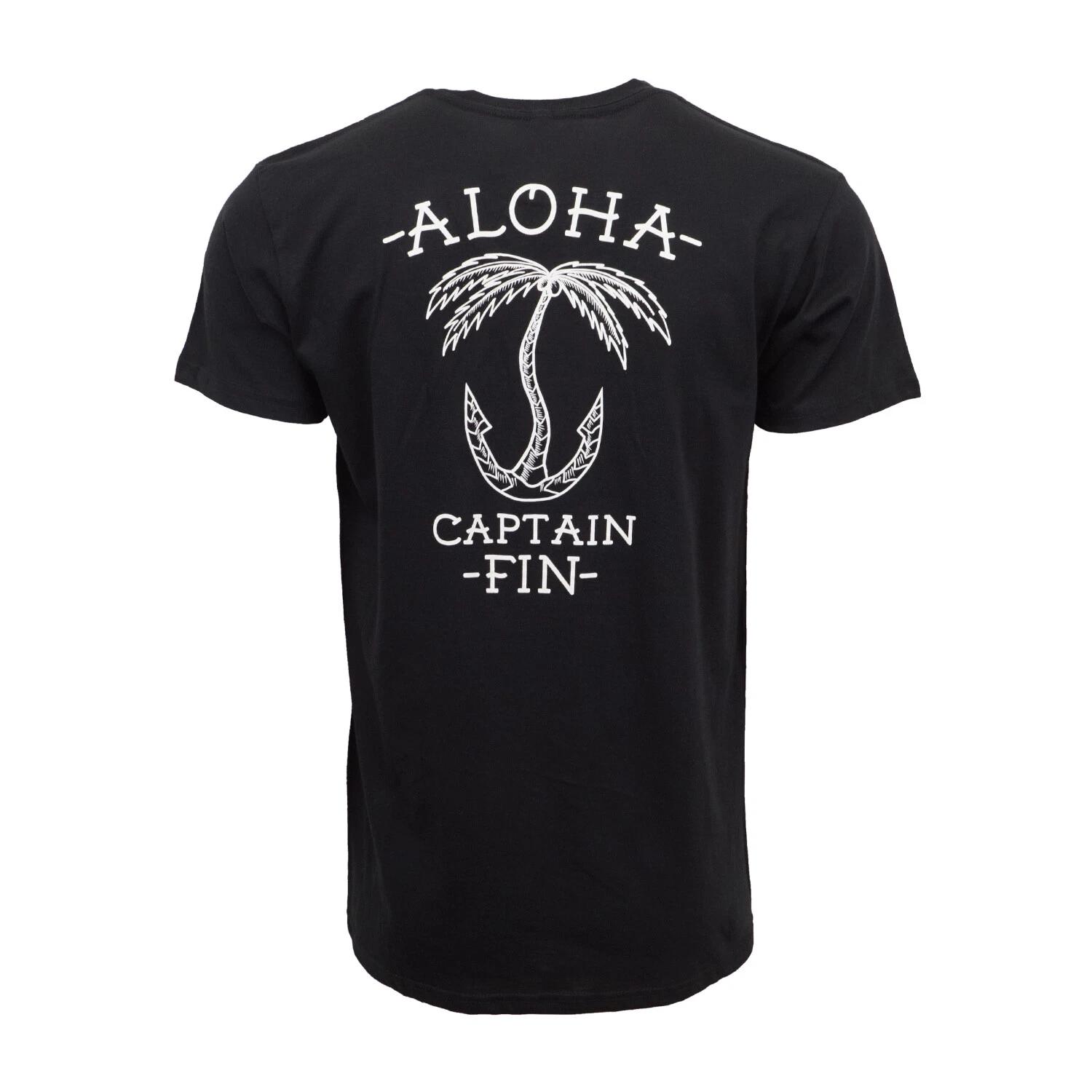 Unisex Adult Casual Graphic CAPTAIN FIN ALOHA HAWAII T SHIRT T-Shirt M