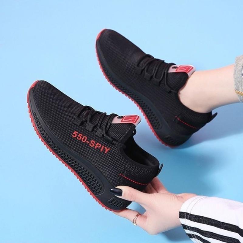 Mesh Sports Shoes Spring and Summer Women's Shoes Korean Version of Running White Shoes Breathable Mesh Shoes Light and Comfortable