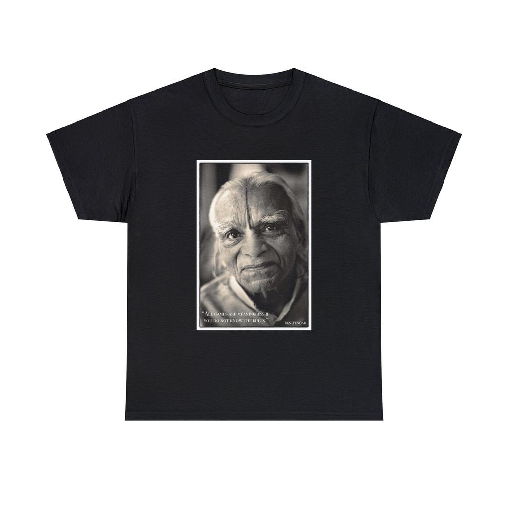 BKS Iyengar. T shirt. portrait