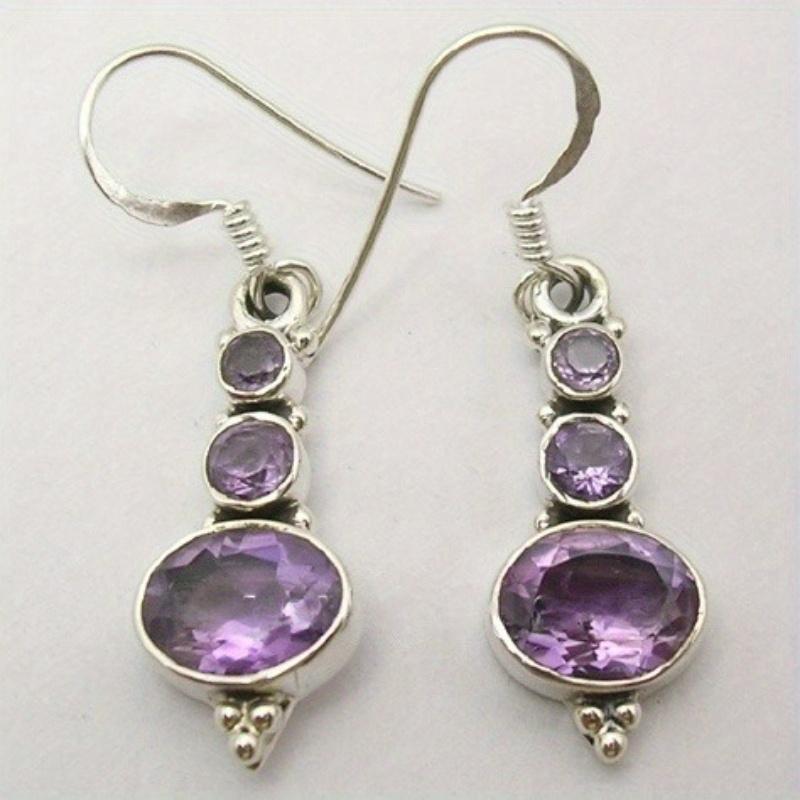 Wunderschöne exquisite synthetische Zirkonia Hängeohrringe für Damen Funkelnde Anhängerohrringe Schmuckzubehör Partygeschenk