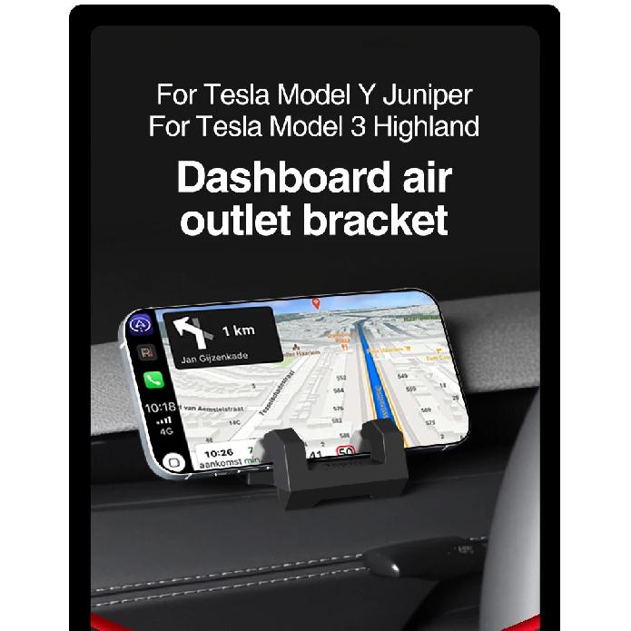 Fit For Tesla Model Y Juniper Model 3 Highland 2025 Instrument Panel Hook Multi functional Accessories Silicone Phone Stand