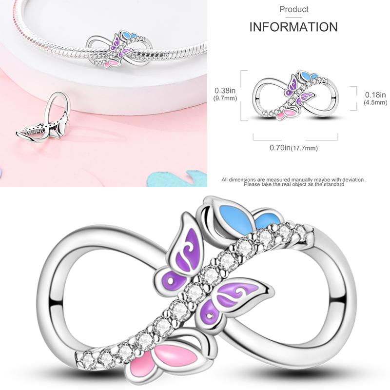 Copper Dragonfly Butterfly Pendant Charms Bead Fit Original Bracelet Bangle Women Jewelry Girl Making Beads